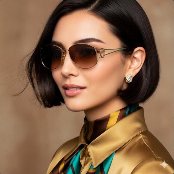 Christian Dior 2857 41 Gold Tortoise Oval Eyeglasses Frame Italy 56-16-130